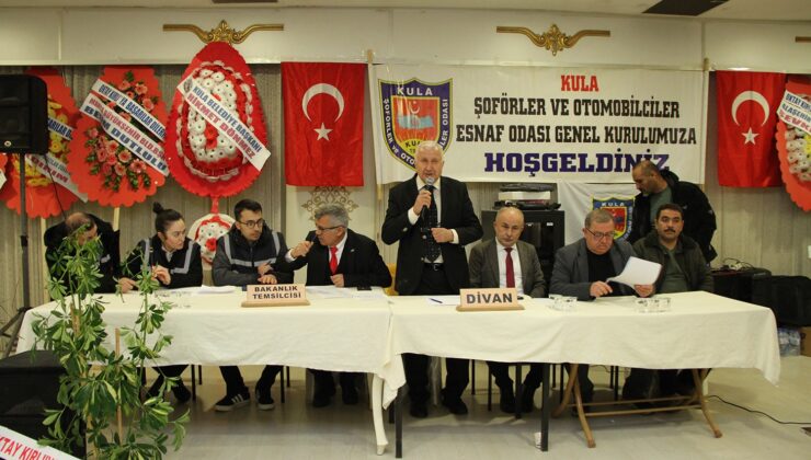 Kula Şoförler Odası’nda Başkan Kırlı güven tazeledi