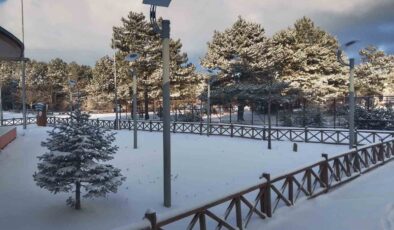 Manisa Spil Dağı Milli Parkı beyaza büründü