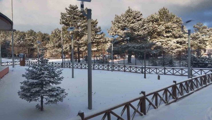 Manisa Spil Dağı Milli Parkı beyaza büründü